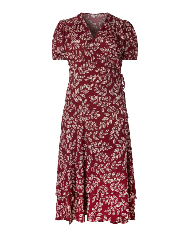 Front of a size 1X Lilith Dress in Cardinal Multi by The Odells. | dia_product_style_image_id:240089